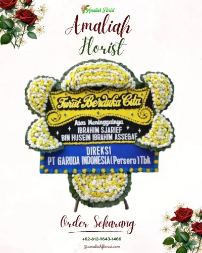 Papan Bunga Duka di Purwokerto